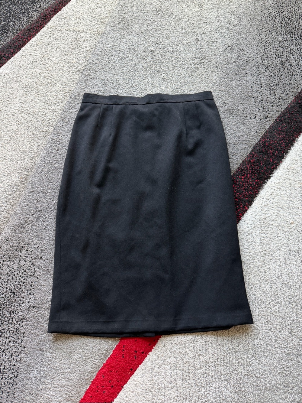 Escada Couture Black Virgin Wool Pencil Skirt